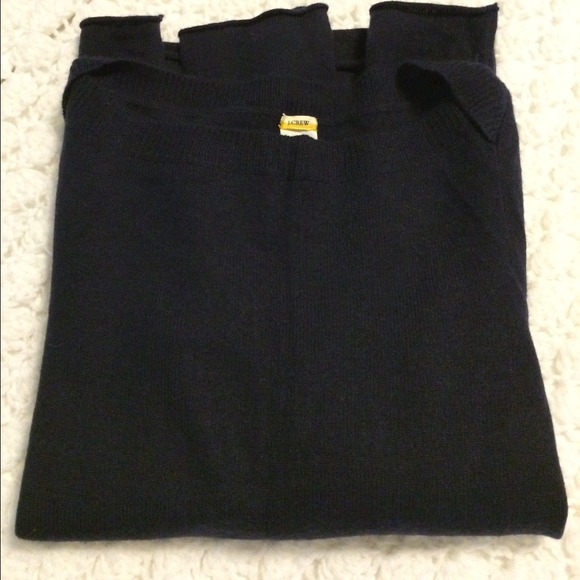 J Crew Navy Cashmere Boatneck Sweater
