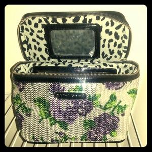 Cute Betsy Johnson Train Case Cosmetic Bag