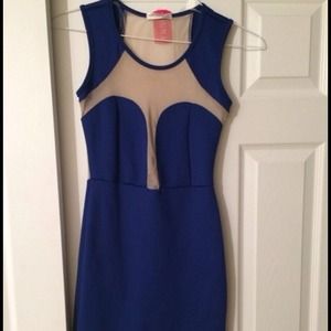 Royal blue cocktail dress