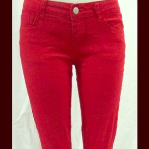 Red denim jeans forever 21