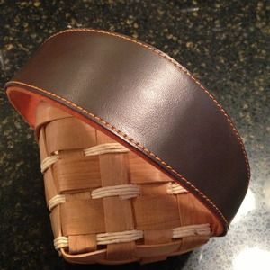 Brown and orange stitch headband