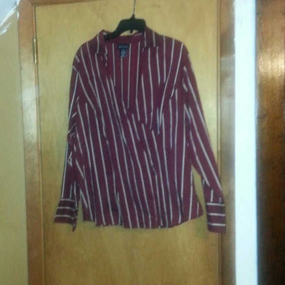 Stripped faux wrap shirt Size 22/24