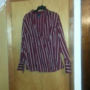 Stripped faux wrap shirt Size 22/24
