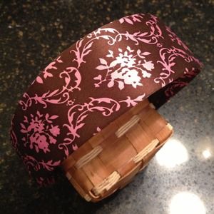 Brown pink floral headband