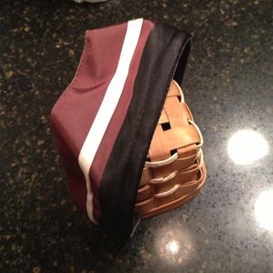 Brown black white bold stripe headband