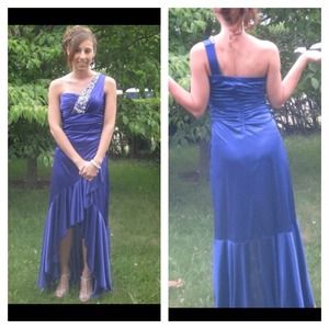 Dark plum purple prom dress.