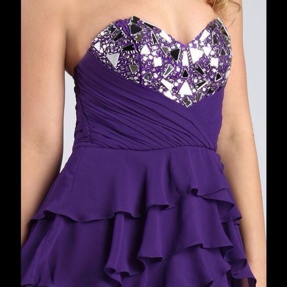 Gorgeous Asymmetrical semi formal gown