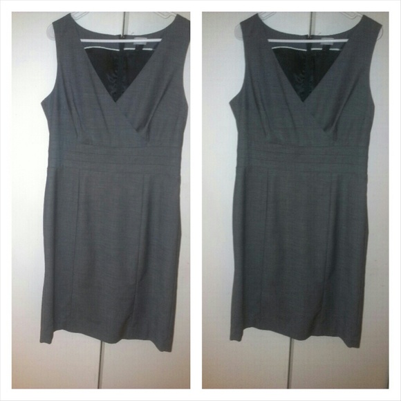 H&M Faux Wrap Dress - Gray - Size 14