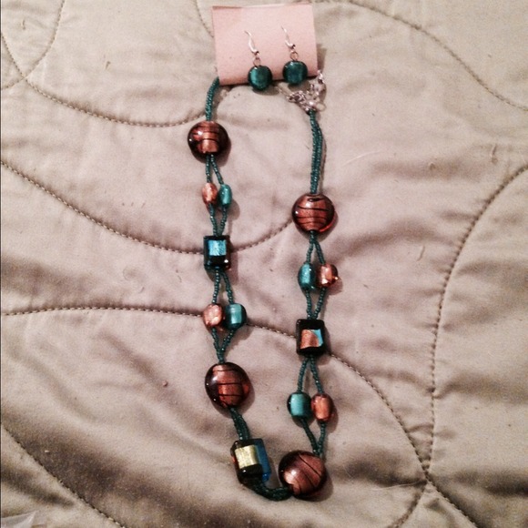 Matching earrings and necklace