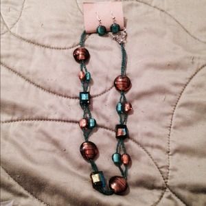 Matching earrings and necklace