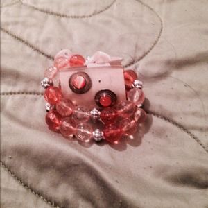 Matching earrings and bracelet