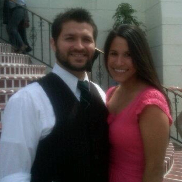 BCBG Pink Floral Stretch Poplin Dress - Picture 4 of 4