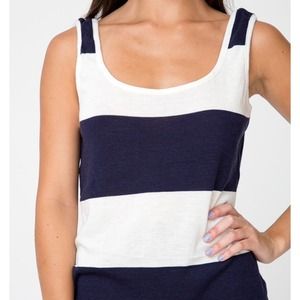 American Apparel navy and white stripe tank