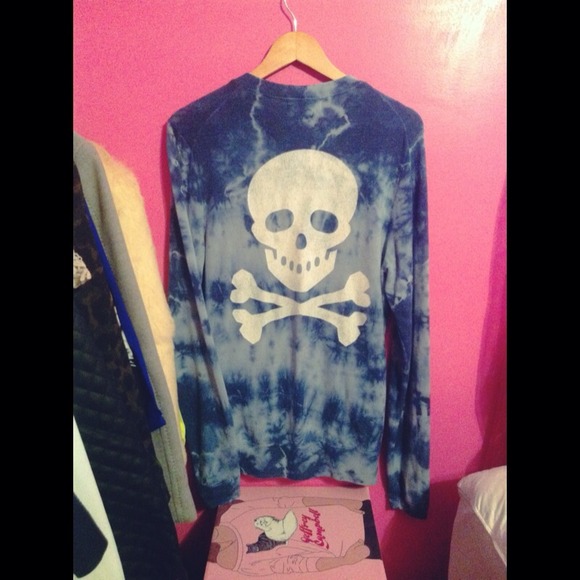 Wildfox Tie Dye Scull Cardigan