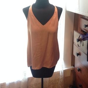 Silk tank top with sequin detailing on back
