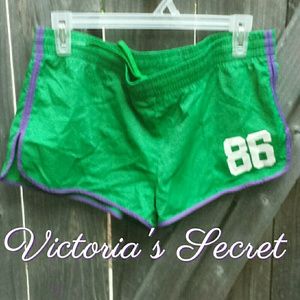 PINK VS Green Athletic Shorts