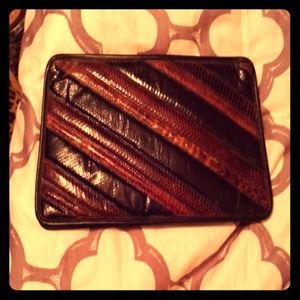 Vintage Snakes Multi color clutch with strap