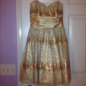 Glittery Strapless Dress