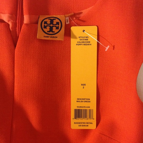 Tory Burch Walsh Wool A-Line Poppy Red Size 2 💃 - Picture 3 of 4