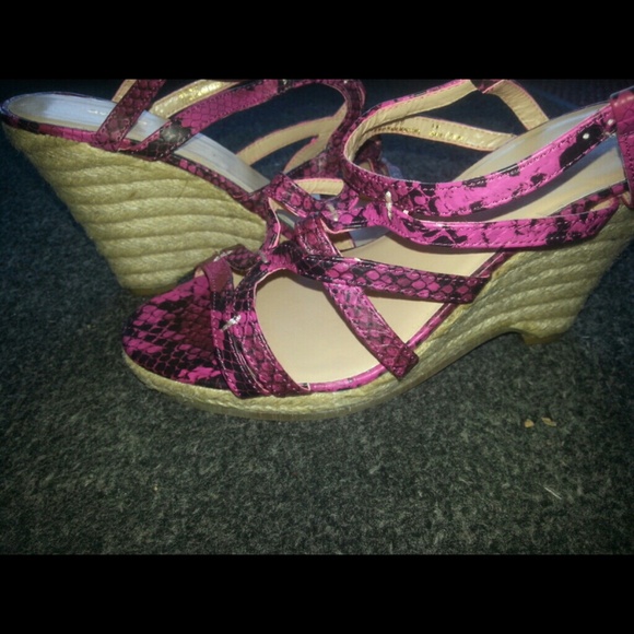 Snake Skin Printed Wedges/Sandals