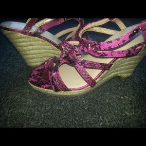 Snake Skin Printed Wedges/Sandals