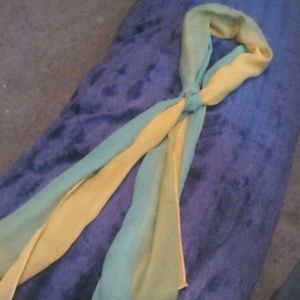Yellow and green scarf
