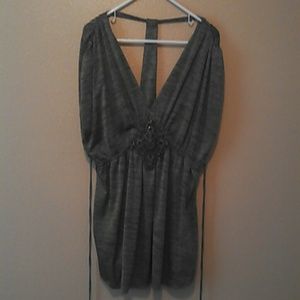 Green Three Pink Hearts low v-neck top