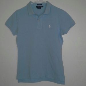 Tarheel Blue Ralph Lauren Skinny Polo Shirt