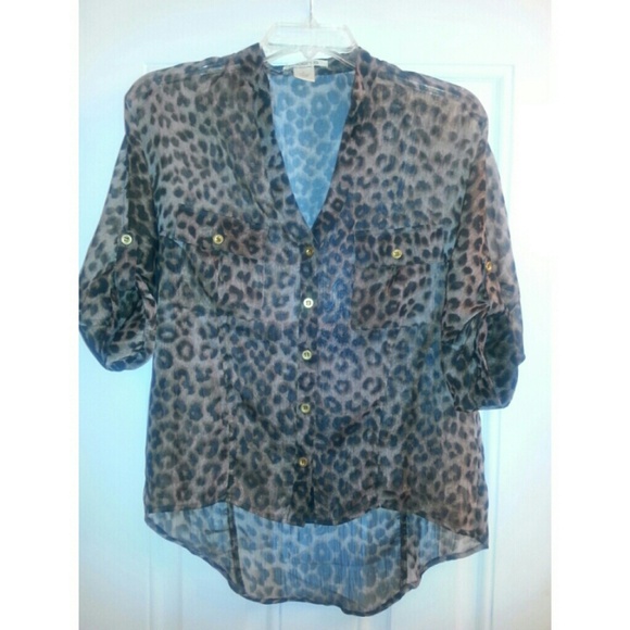 ****Sold****heer Leopard Print Top