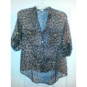 ****Sold****heer Leopard Print Top