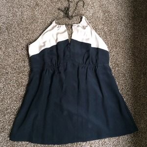 Black and Beige halter top