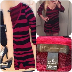 Red/Black Zebra Print