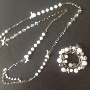 SOLD Pearls ribbons and crystals from Nordstrom