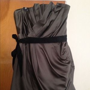 Vera wang charcoal short formal dress