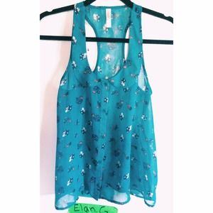 ✖️SOLD on Vinted✖️ Sheer Peter Pan Collared Tank