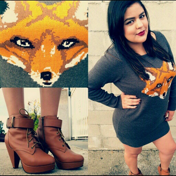 Fox sweater dress