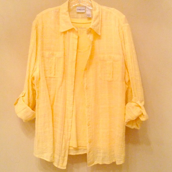 Chico's Yellow Tank & Blouse