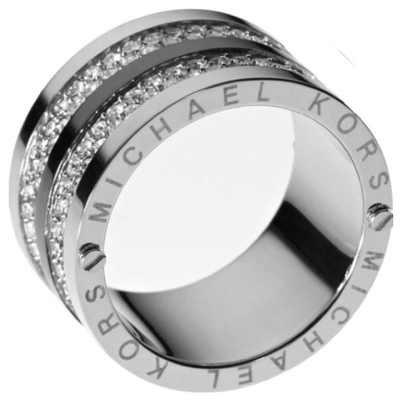 Michael Kors Silver band w crystal embezzlement