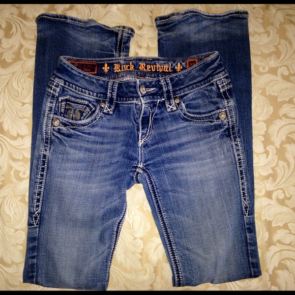 ❤️SOLD SOLD❤️Rock Revival Debbie Jeans 25 - Picture 2 of 4