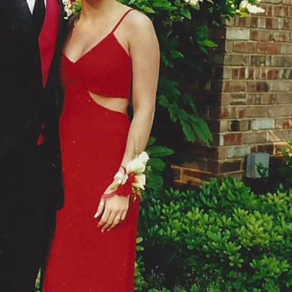 Silk Sean Collection Red Prom Beaded Gown
