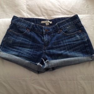 Dark denim jean shorts