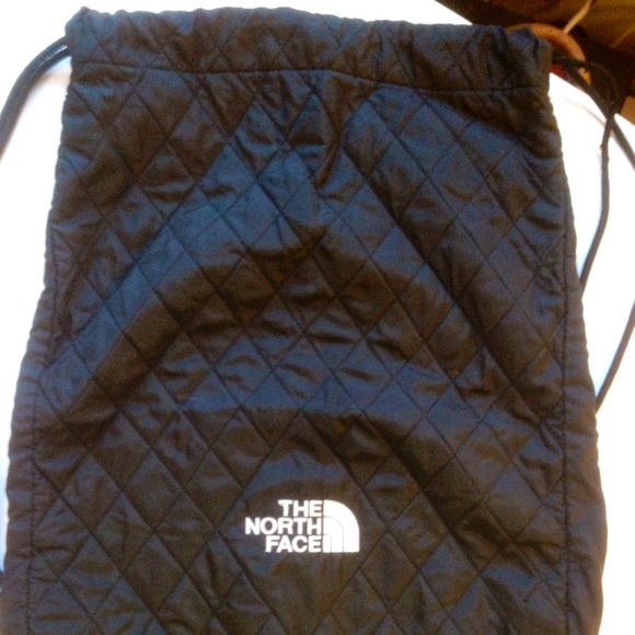 North face black drawstring bag