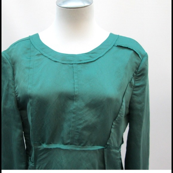 MARNI Couture Runway Designer Green Silk Dress NWT - Picture 3 of 6