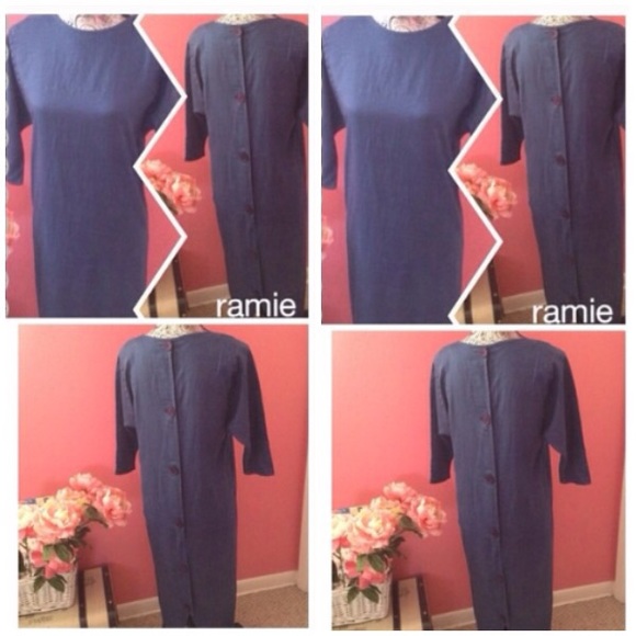CASSIDY RAMIE NAVY BLUE BELOW KNEE DRESS  4P NWOT