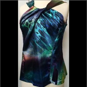 Beautiful silky multi colored top