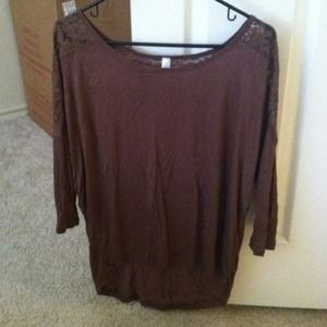 Brown lace blouse