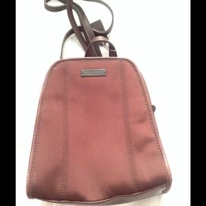 COACH brown  neoprene backpack handbag