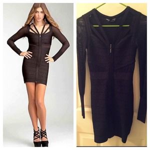 Bebe addiction sexy black bandage dress