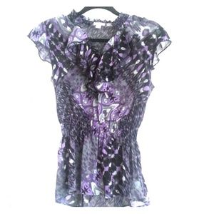 Sold Xhilaration purple ruffle top