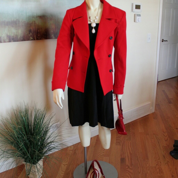 DKNY DONNA KARAN Red Blazer